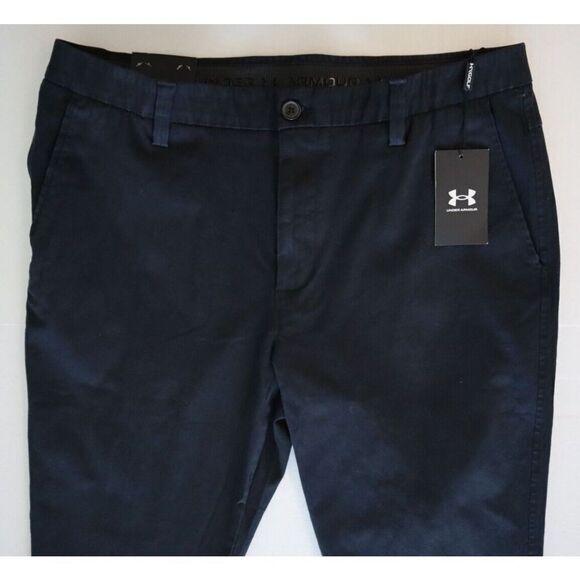 Under Armour 1370081 001 Men's Sz 36 x 34 Black Chino Tapered Leg Pants - Picture 4 of 9